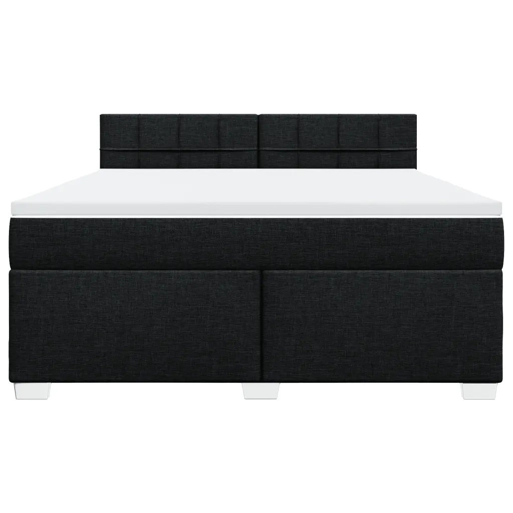 Giroletto a Molle con Materasso Nero 180x200 cm in Tessuto 3285969