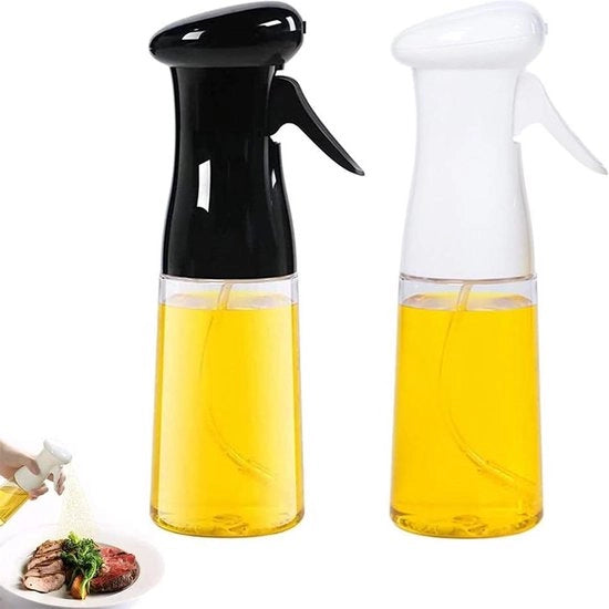 Set di spremitrici di olio - spremitrice di olio per cucina per olio d'oliva - spremitrice di erbe per cucina griglia insalata - 2 pezzi (nero bianco)