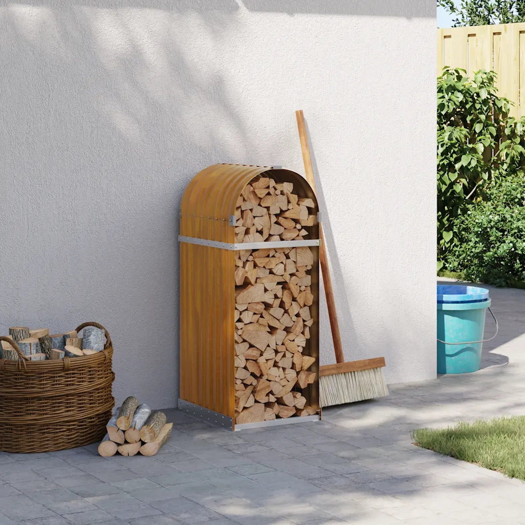 Portaceppi Marrone Chiaro 40x45x100 cm in Acciaio Zincatocod mxl 85140