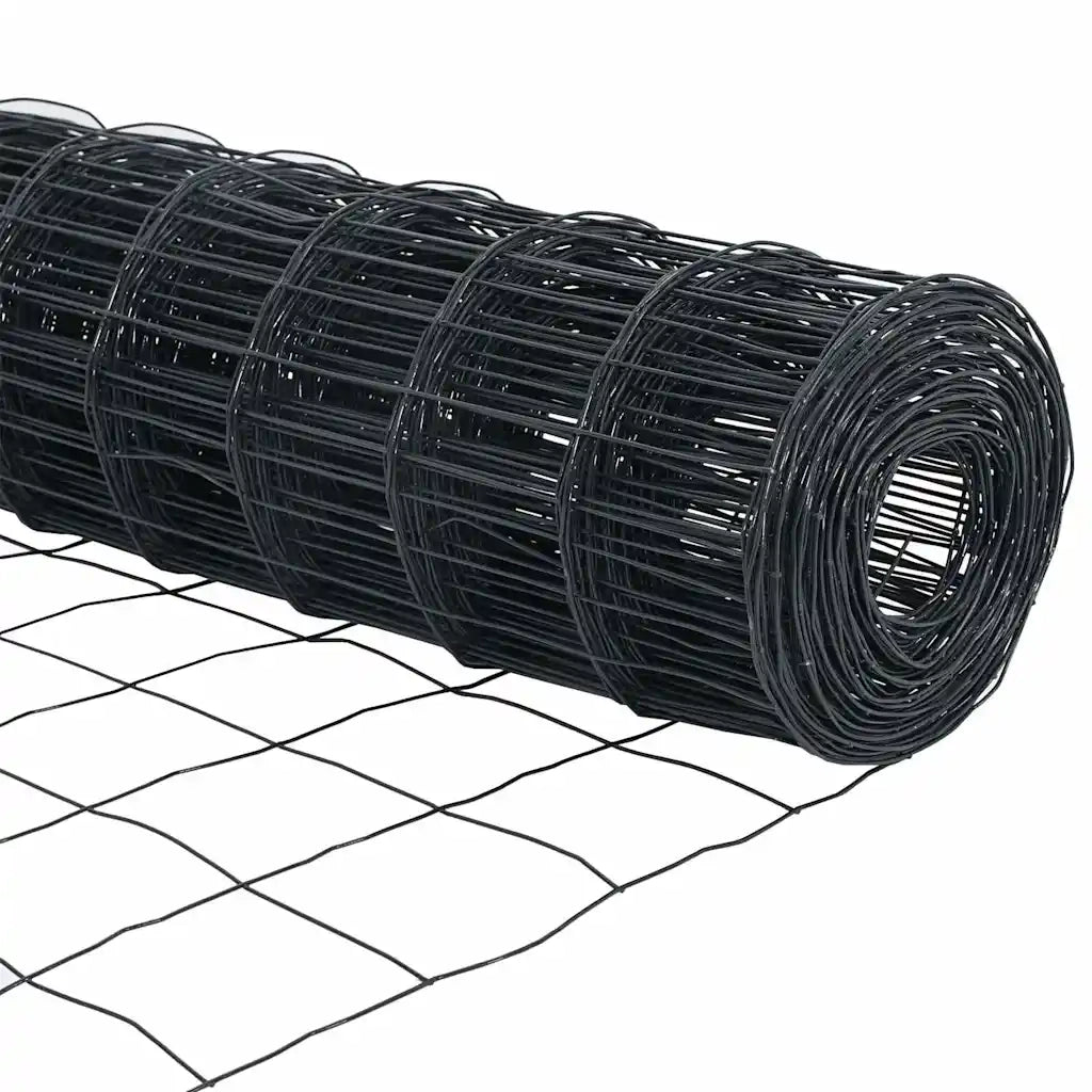 Recinzione Euro Grigio 0,6 x 10 m Ferro rivestito in PVC 42004507