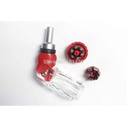 Trade Shop - Cacciavite Giravite Portainserti A Cricchetto Pieghevole 6 Inserti 6 In 1 -