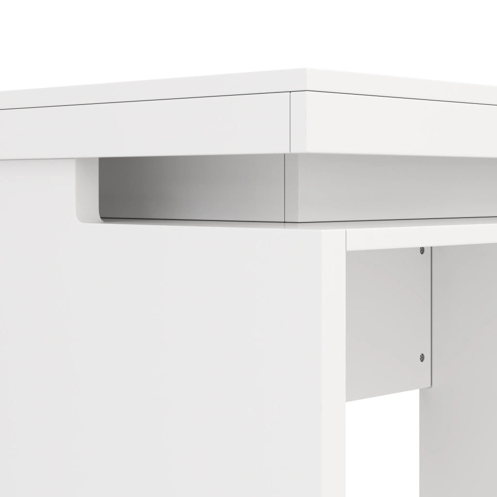 Scrivania con LED multicolore, 3 cassetti e piano ampio, per home office, in MDF bianco, 120 × 50 × 78,5 cm