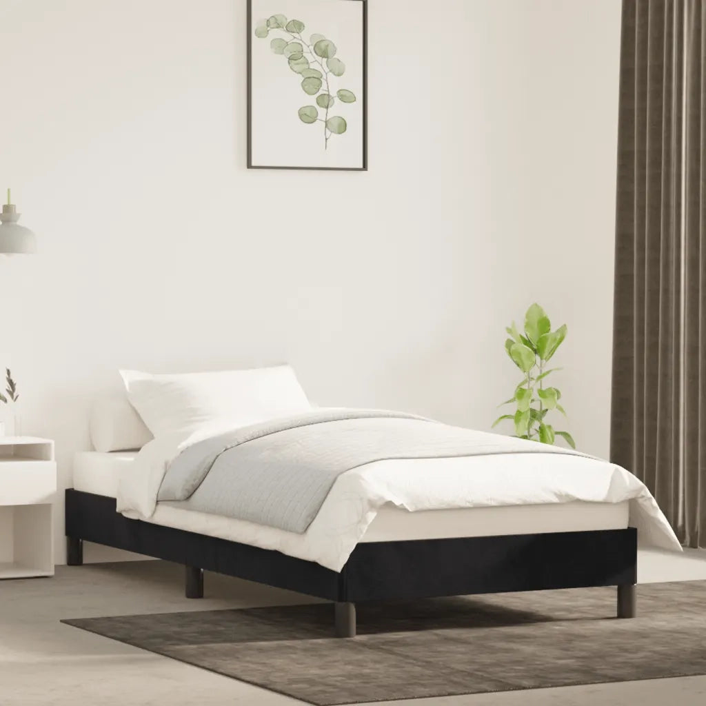 Giroletto-Struttura Letto Nero 90x190 cm in Velluto 853823