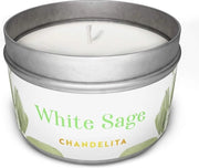 Set per la purificazione, rilassamento, meditazione e guarigione dei chakra con candela di salvia bianca e soja
