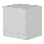 Comodino con 2 cassetti 42 x 40 x 37 cm bianco 03_0008675