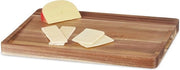 Piatto da cucina in legno di acacia - piatto da taglio e da servizio - 43 x 33 cm - piatto da servizio naturale con manico da taglio
