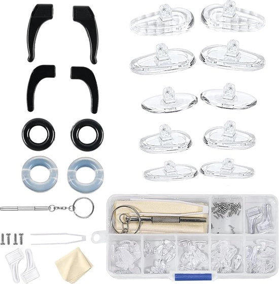 35 paia di supporti oculari e 5 paia di coperture antiscivolo - Risolvi i problemi del tuo occhiale con supporti oculari in silicone e strumenti per occhiali