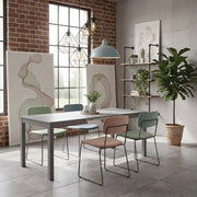 Tavolo da pranzo allungabile grigio scuro Belfort 130-210x80 cm fino a 8 posti Made in Italy | Duzzle
