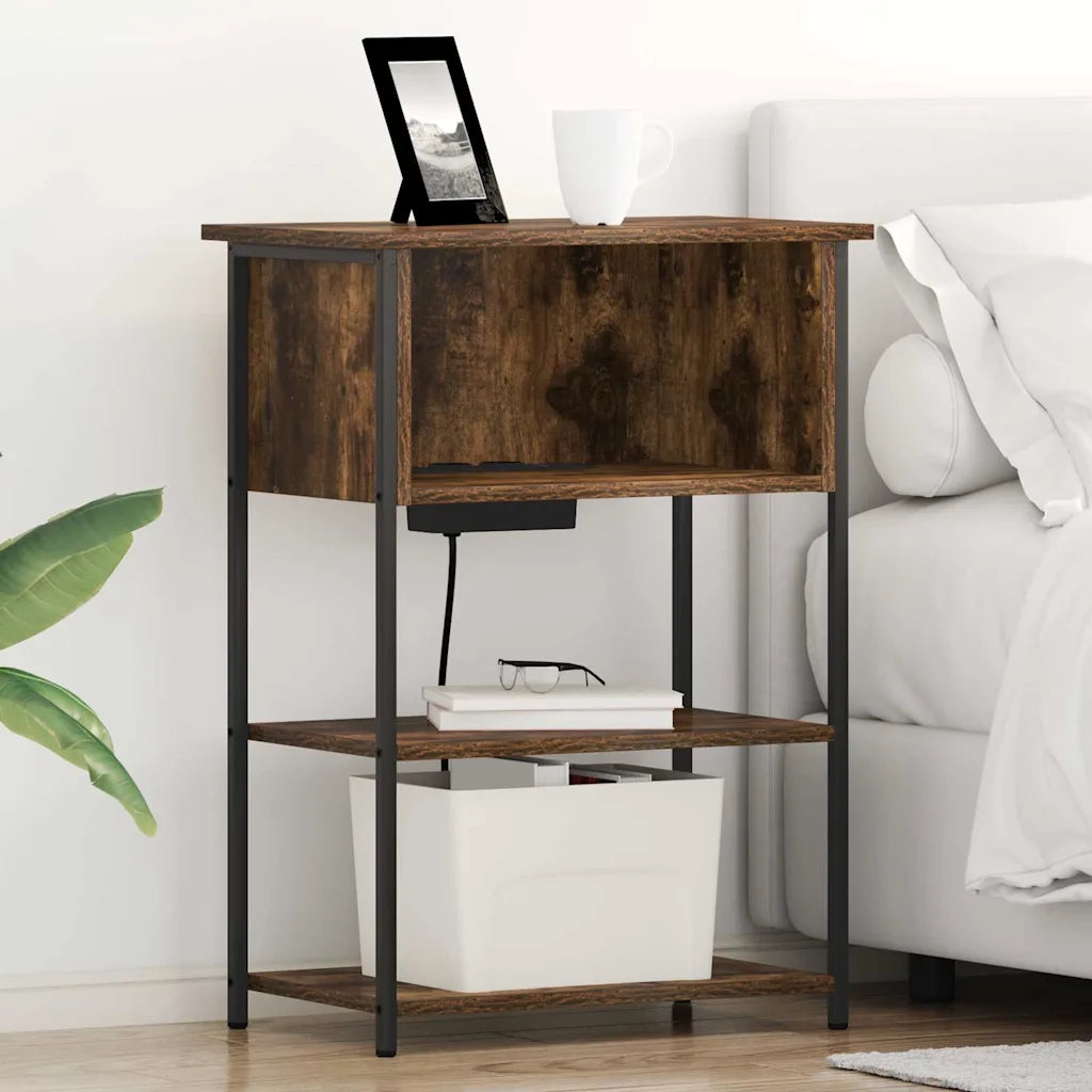 Armadio da Notte Rovere fumé 55 x 31 x 76 cm Legno multistrato 859502