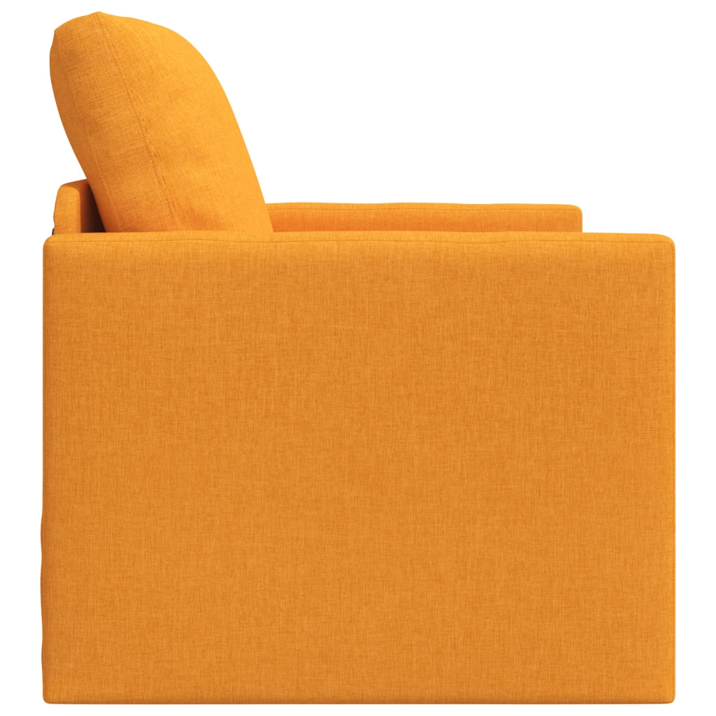 Divano Letto 2-in-1 Giallo Scuro 74x77x81 cm Tessuto