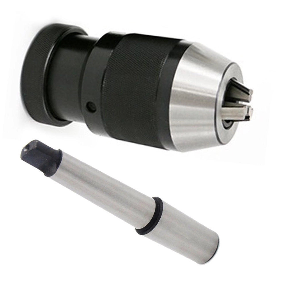 Trade Shop - Mandrino Autoserrante Per Tornio Trapano A Colonna 5-20mm Attacco B22 + Mt2 -