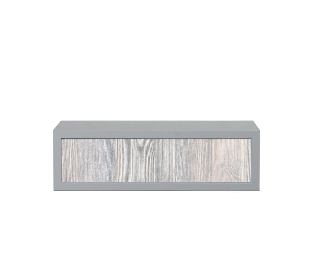 Mensola da Parete 1 Cassetto 45x13,4x20 cm in Fibra di Legno Lego Sasso e Rovere Grigio