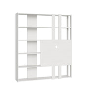 Libreria a giorno Kato M con pannello porta TV bianco frassino