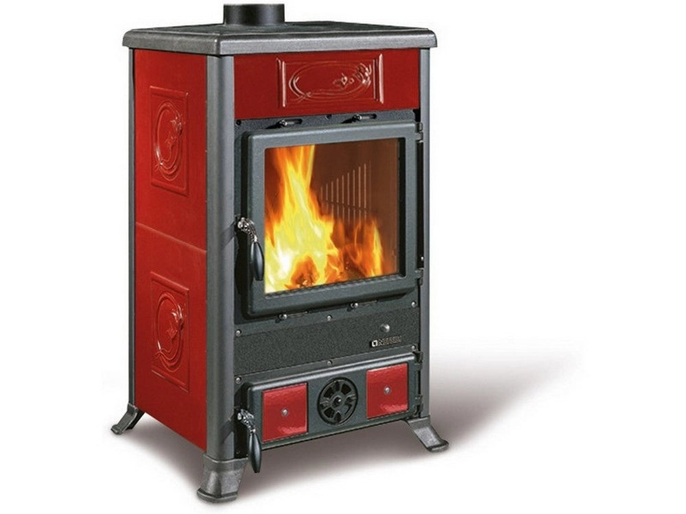 1pz la nordica stufa a legna rossella r1 bii col. liberty bordeaux cod:ferx.vit49545