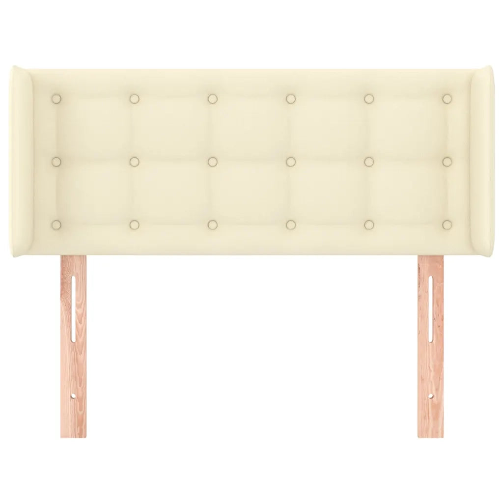 Testiera ad Orecchio Crema 103x16x78/88 cm in Similpelle