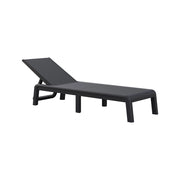 Lettino prendisole Shawinigan, Sdraio da giardino, Letto pieghevole outdoor, Sedia reclinabile, 188x58 h29 cm, Antracite
