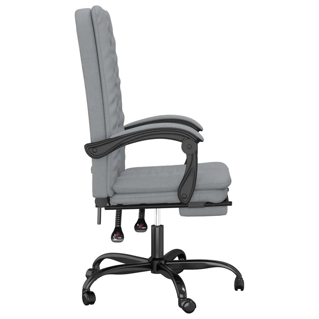 Poltrona da Ufficio Reclinabile Grigio Chiaro in Tessuto cod mxl 26947