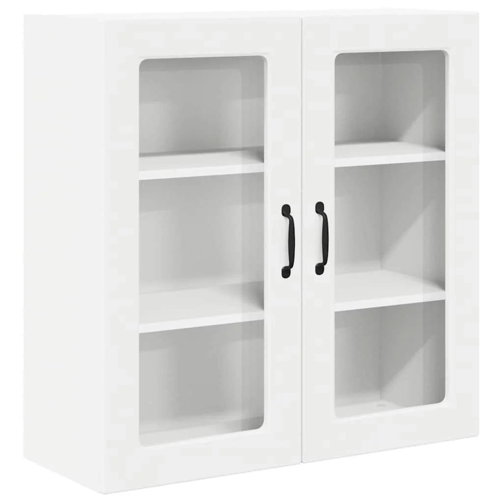Mobile da cucina moderno da parete 80 x 31 x 80 cm pratico contenitore design elegante legno ingegnerizzato bianco 02_0054408