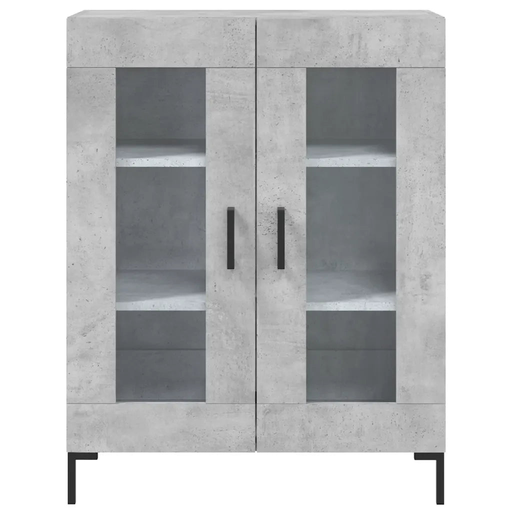 Credenza-Buffet-Armadio da cucina Grigio Cemento 69,5x34x180 cm in Legno Multistrato 515640
