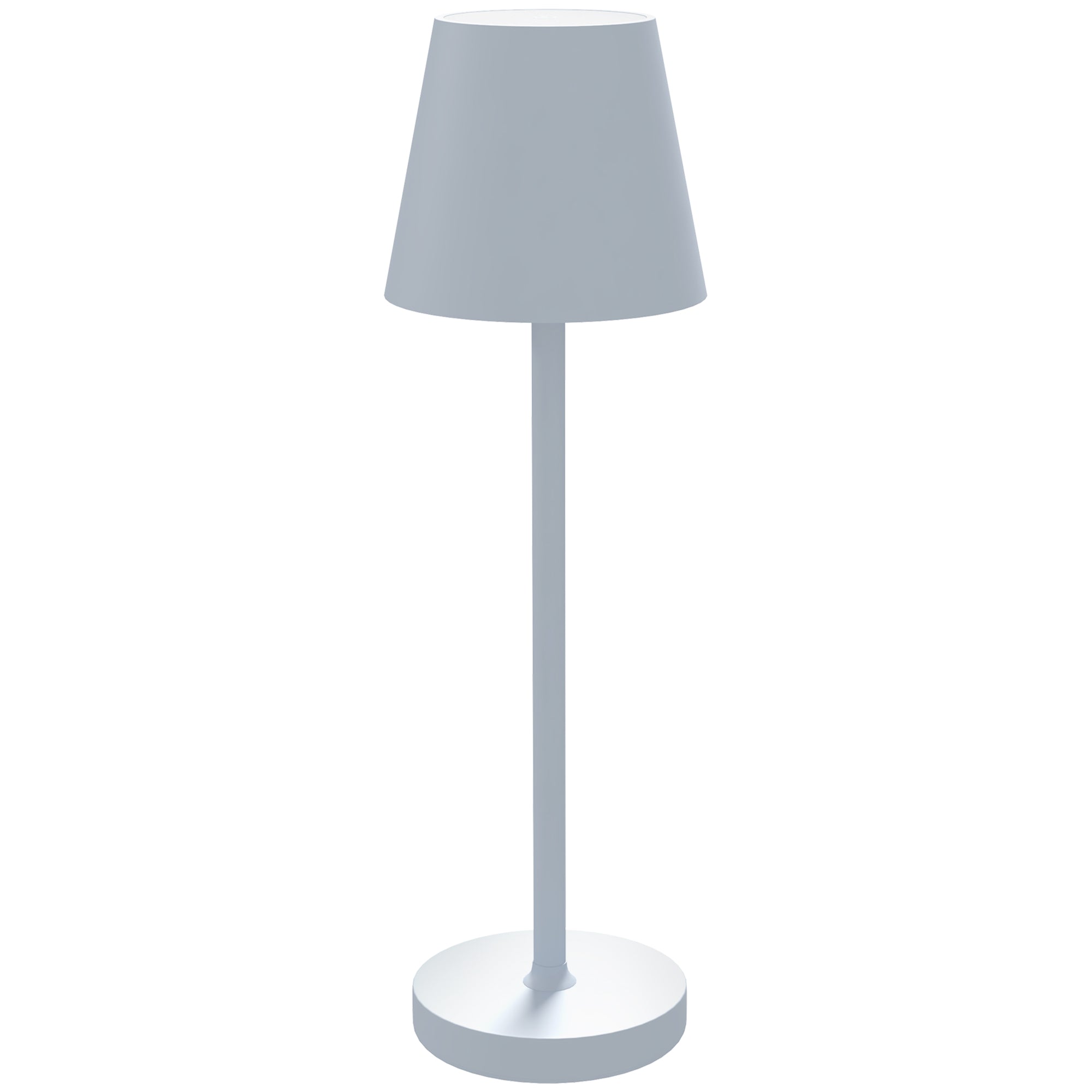 Lampada da Tavolo Portatile Ø11,2x36,5 cm in Acrilico e Metallo Grigio