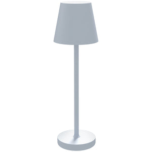 Lampada da Tavolo Portatile Ø11,2x36,5 cm in Acrilico e Metallo Grigio