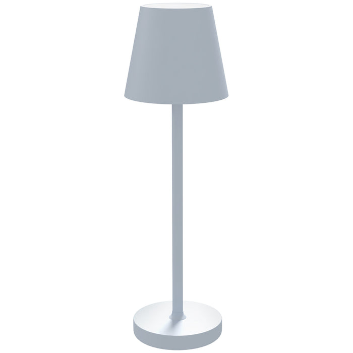 Lampada da Tavolo Portatile Ø11,2x36,5 cm in Acrilico e Metallo Grigio