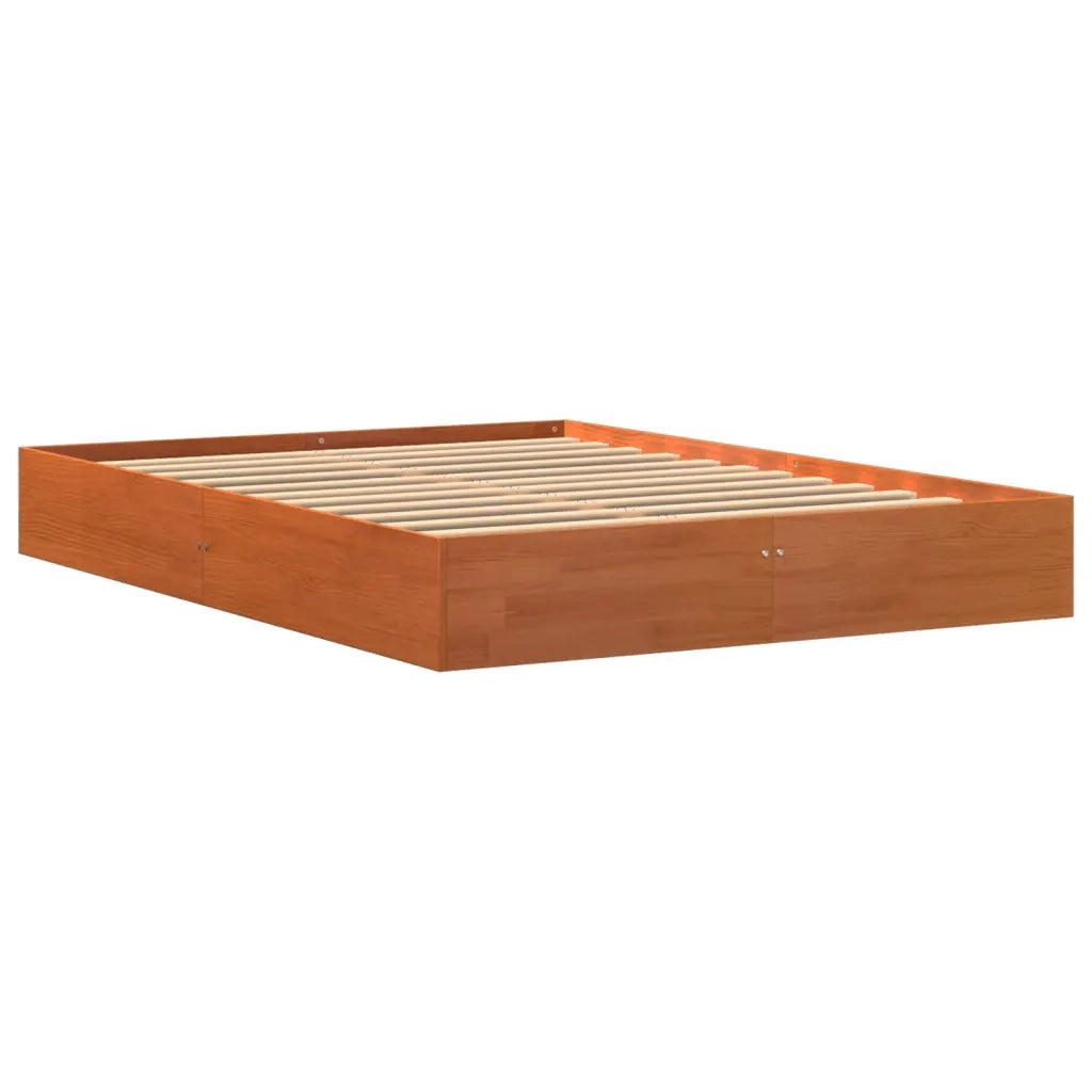 Giroletto senza Materasso Marrone Cera 140x200cm Massello Pino