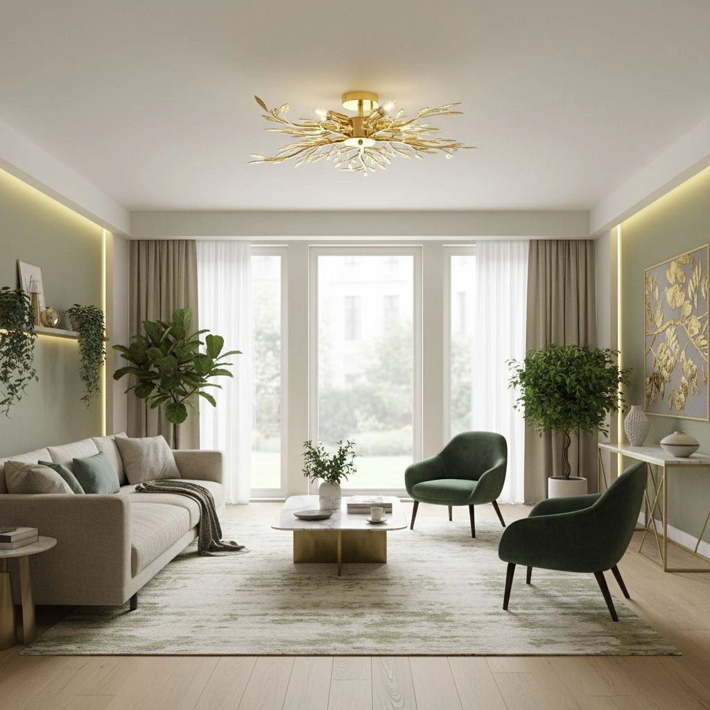 Lampada Da Soffitto Ebt022-5c Gold