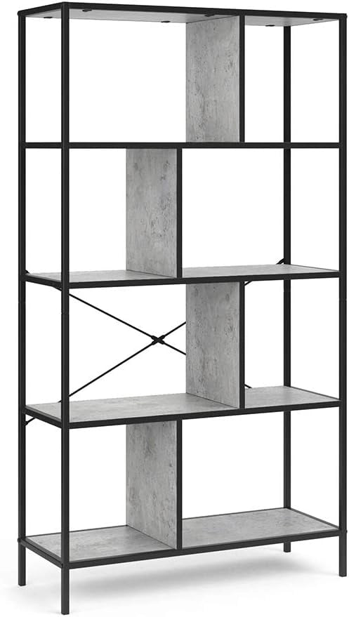 Loft Libreria FYRK Scaffale a muro Scaffale verticale Ordine Vintage 146x80 Betón