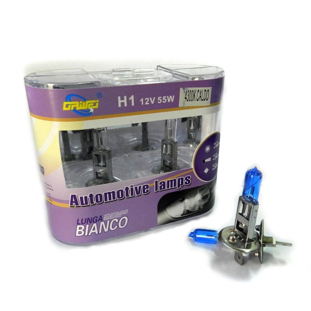 Trade Shop - Fari Lampadine Xeno Auto Attacco H1 H4 H7 Bianco Caldo Freddo Ad Alta Luminosità -