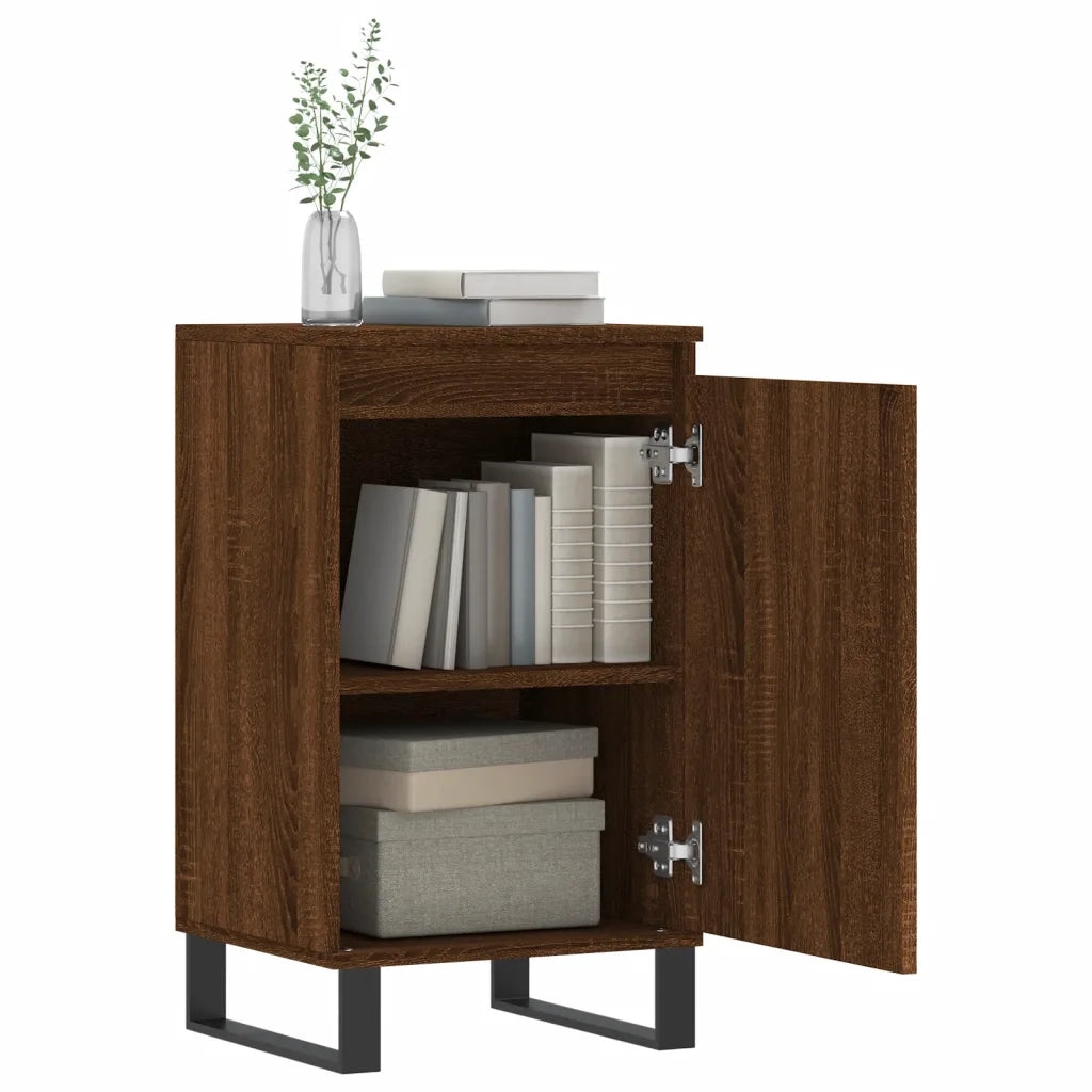 Credenze 2 pz Rovere Marrone 40x35x70 cm in Legno Multistrato 831083