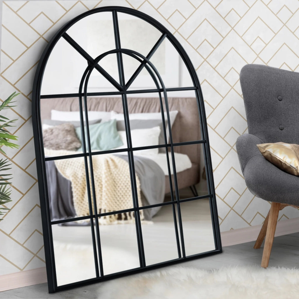 IDMarket - Specchio ad arco in vetro di design industriale 80x100 cm