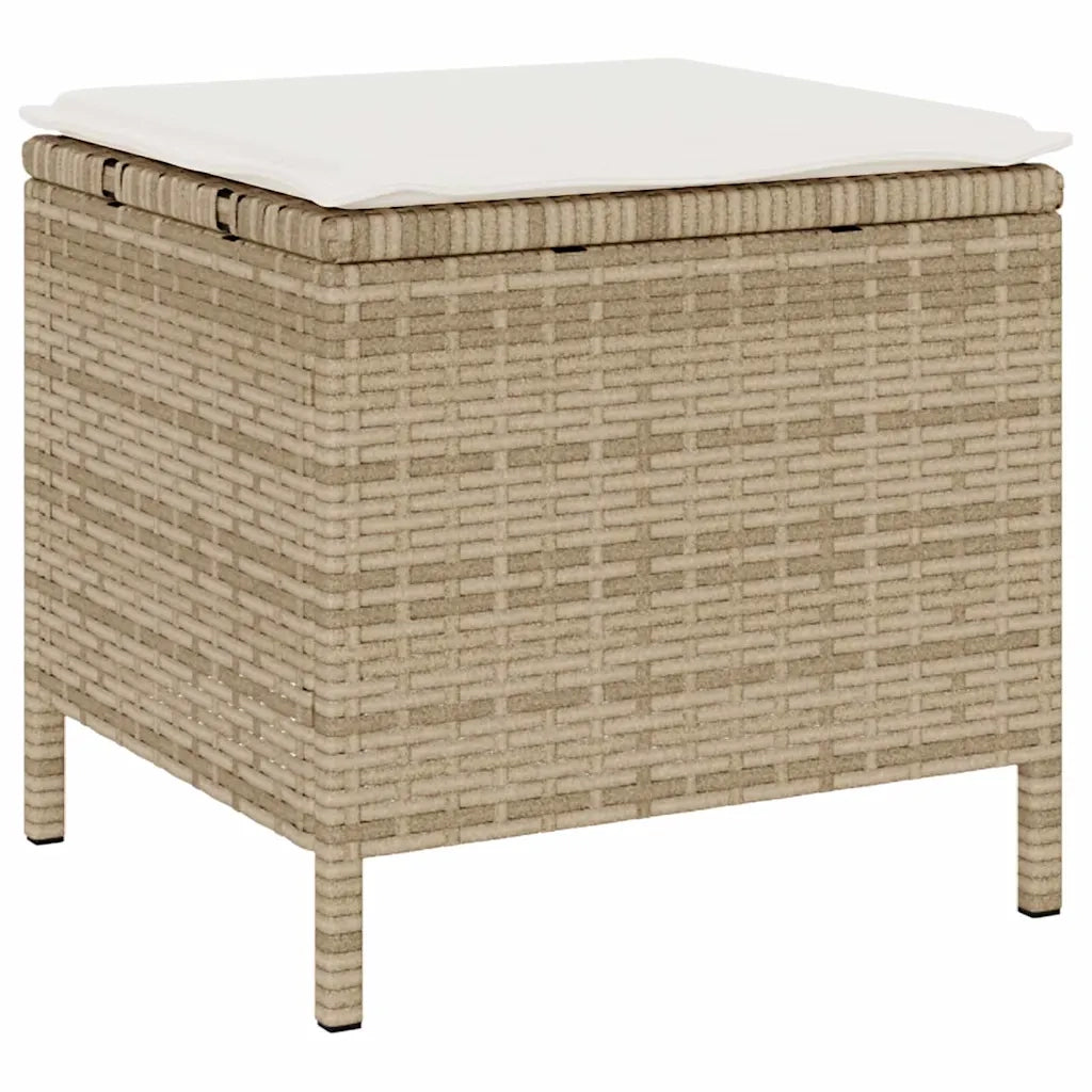 Set da Pranzo per Giardino Beige polyrattan 42007913