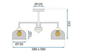 Lampada G085-5c Black Grey