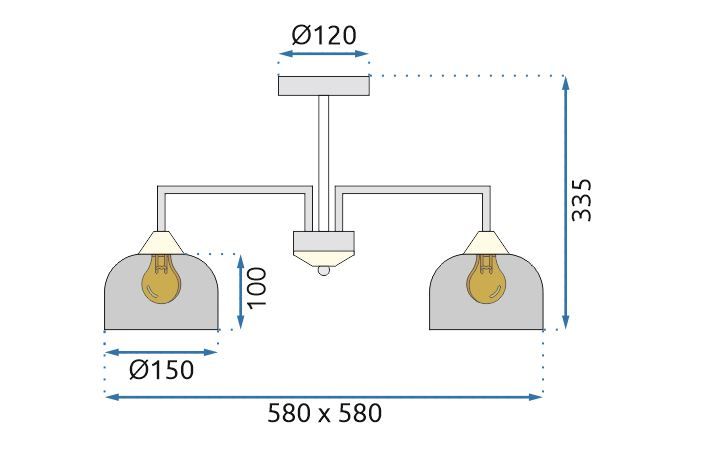 Lampada G085-5c Black Grey