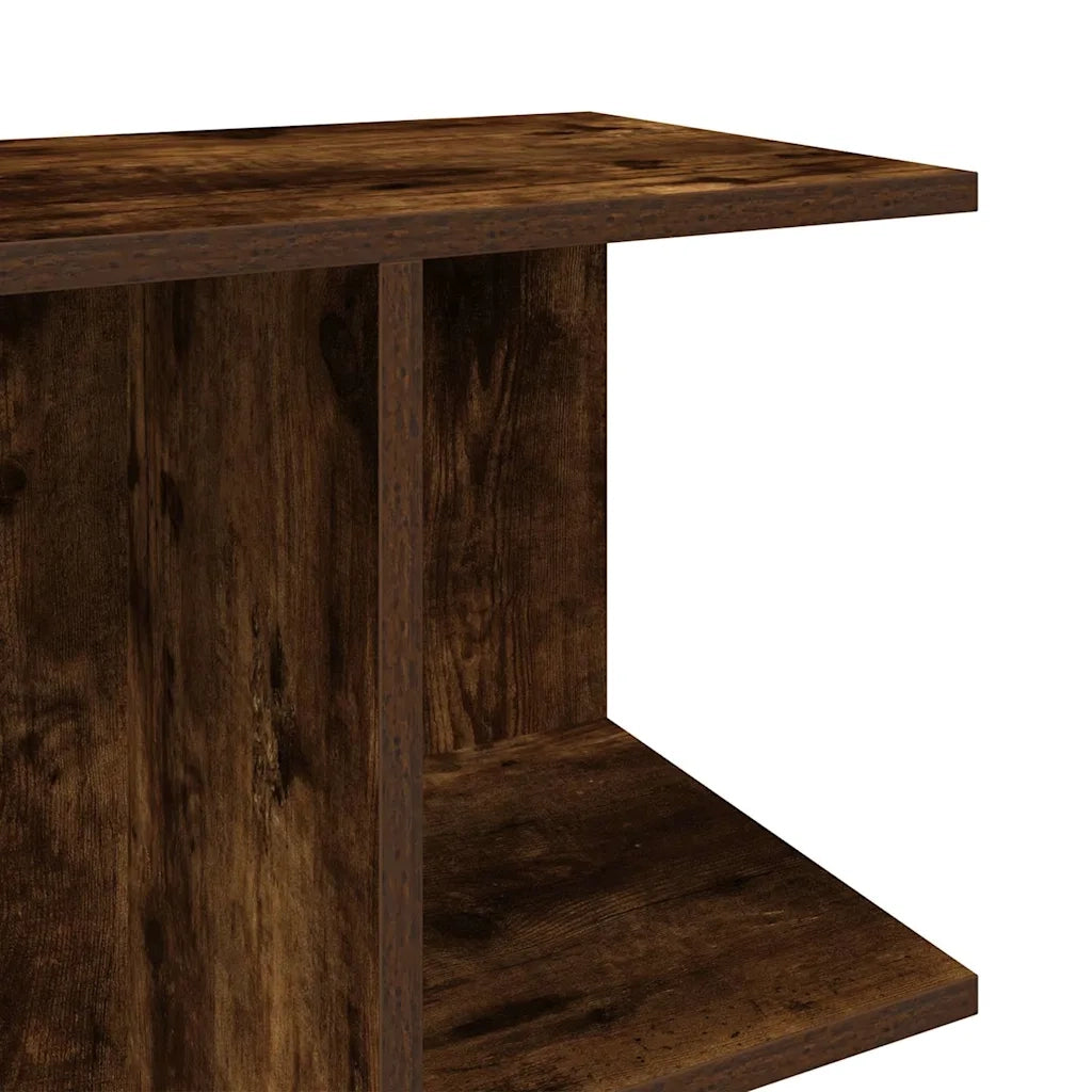 Comodini 2 pz-Set di 2 Tavolino da notte Rovere Fumo 46,5x29x61 cm in Legno Multistrato