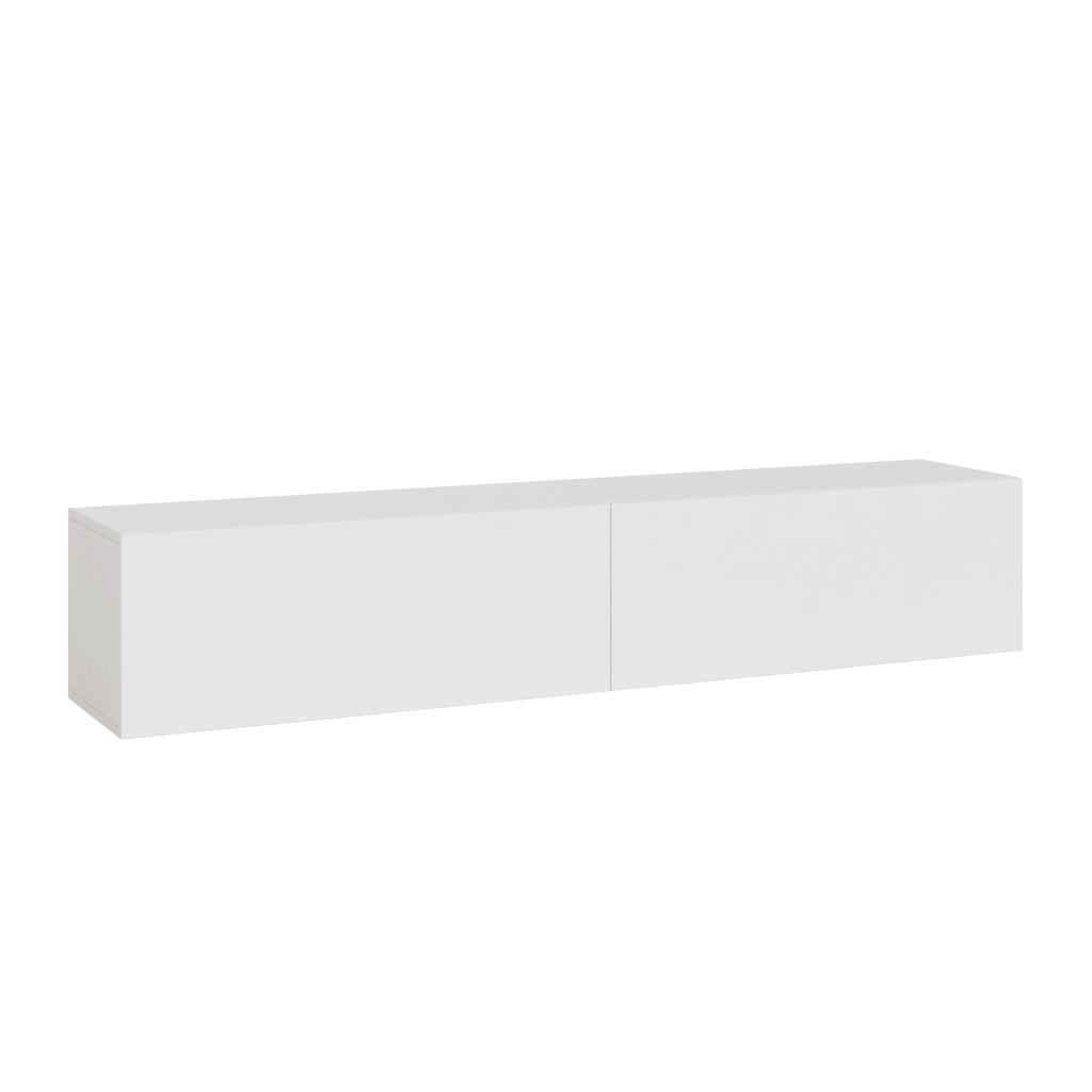 Mobile Pensile Evaton Porta TV da Parete 160 x 32 x 30 cm - Bianco Opaco [en.casa]