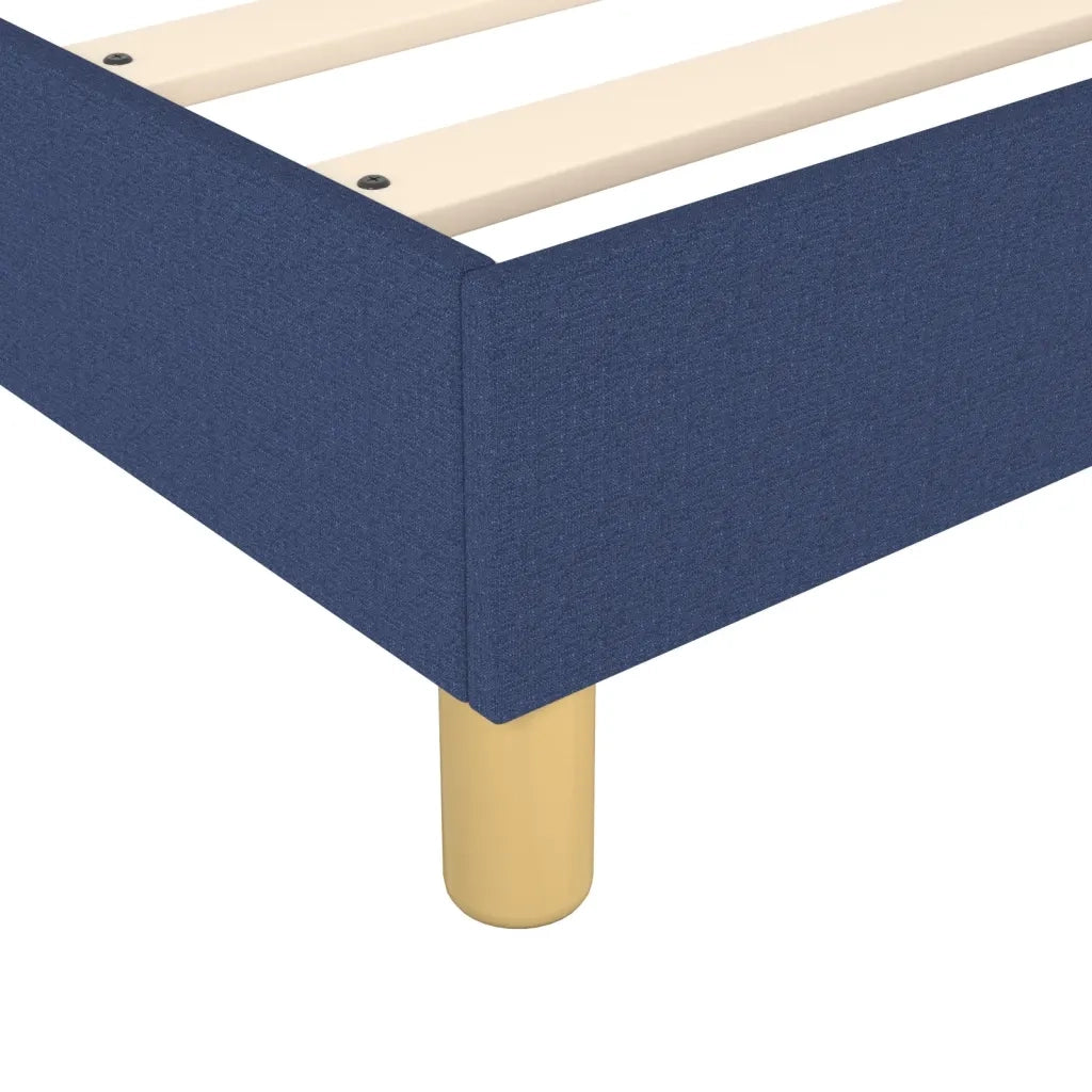 Giroletto a Molle con Materasso-Struttura Letto Blu 90x190 cm in Tessuto 700243