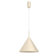 Lampada sospensione Capital crema cono Ø32 GX53 Milagro