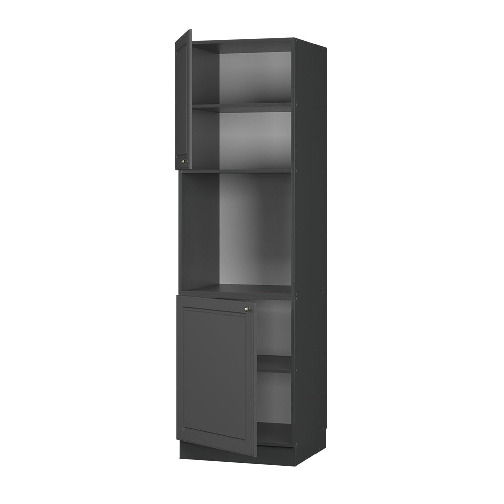 Vicco Mobile per forno da incasso Landhaus antrazit-oro 60 cm aperto