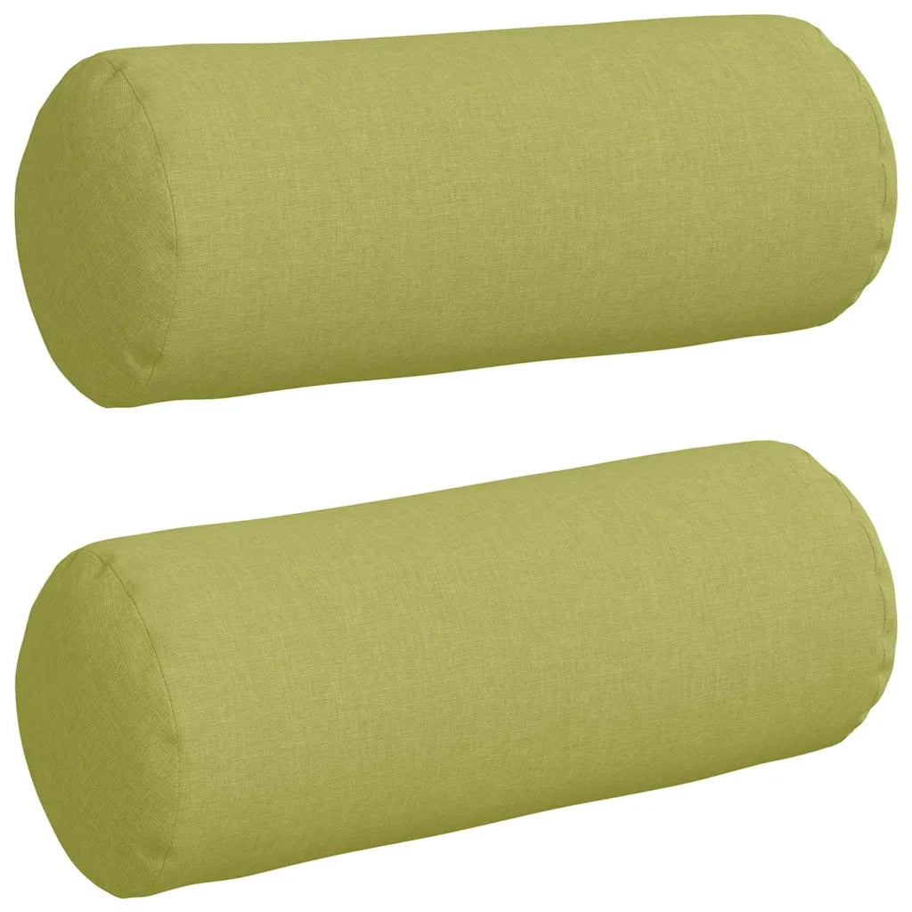 Cuscini a rullo 2 pz | Cuscini per sedie Verde chiaro ? 15 x 40 cm Tessuto