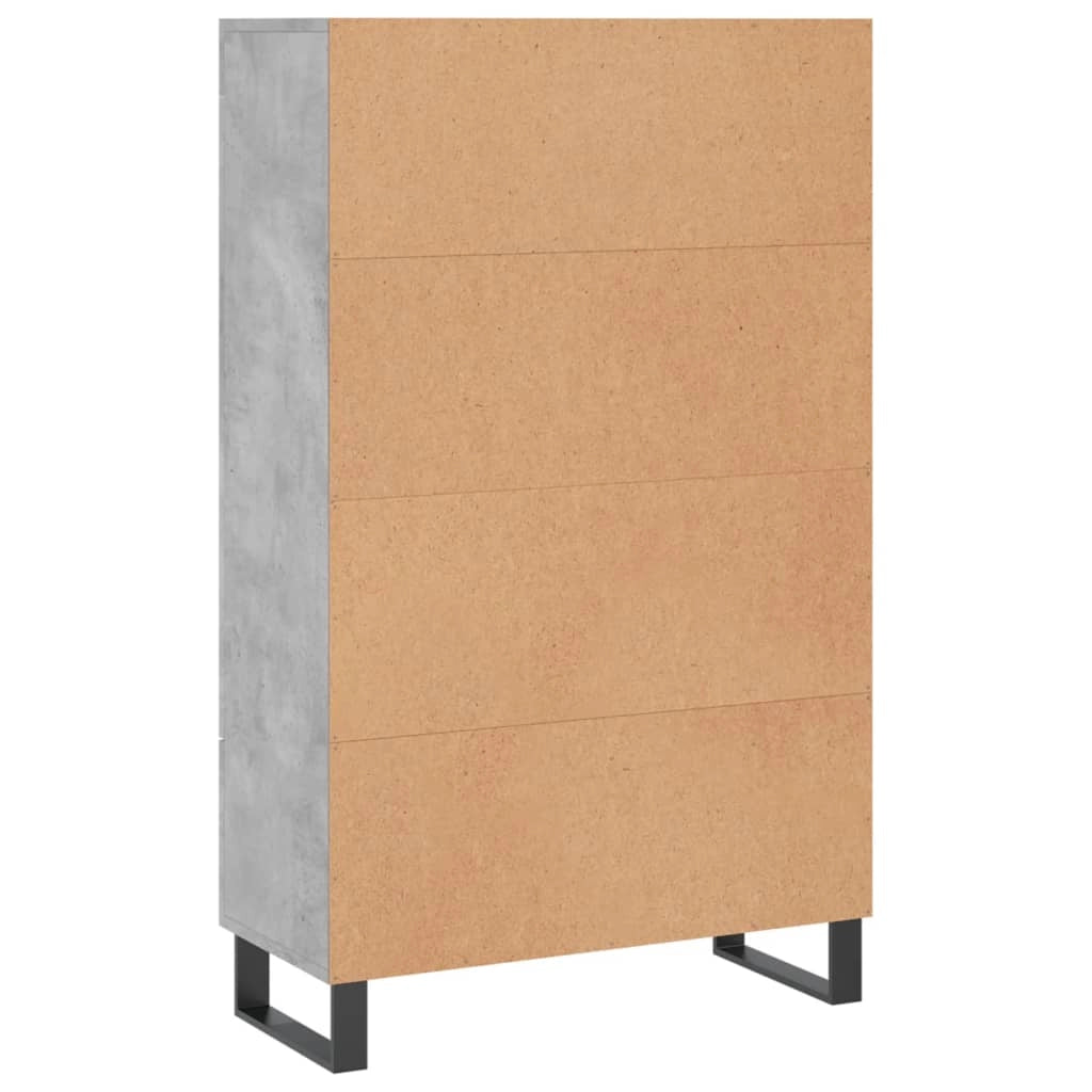 Buffet credenza cassettiera mobiletto mobile contenitore organizer cucina soggiorno salotto alto 69,5 x 31 x 115 cm legno ingegnerizzato grigio 02_0034467