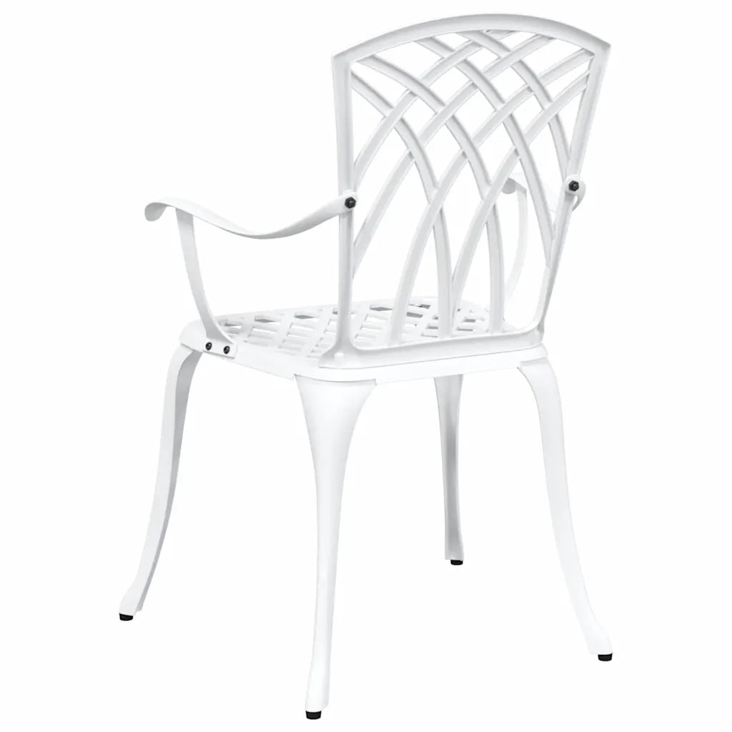 Sedia da Giardino 2 pz | Sedie da Esterno Bianco 53 x 51 x 88,5cm Alluminio