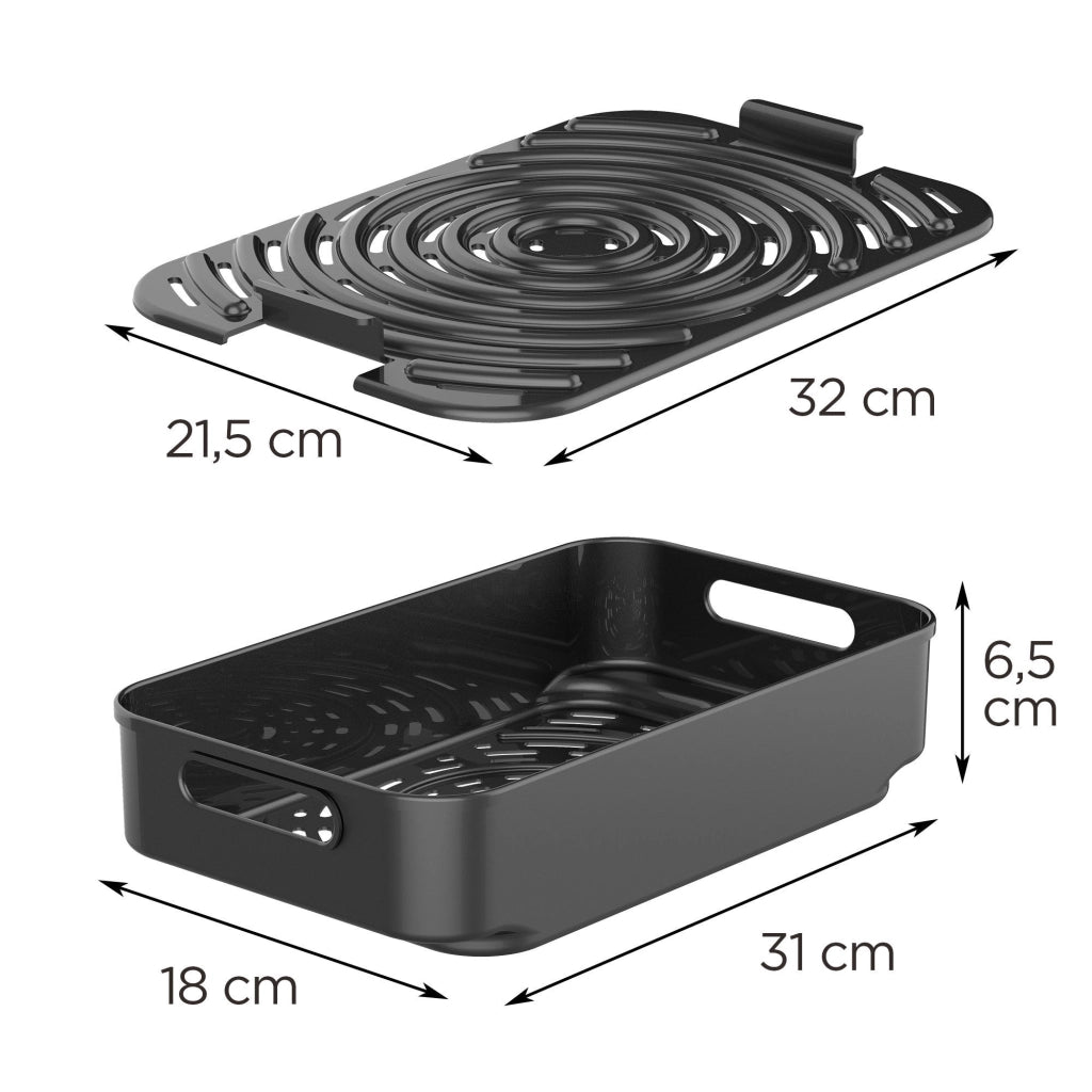 Friggitrice ad aria con grill multifunzione 4L, temperatura 50-230°C con display touch e 10 programmi automatici - Sogo