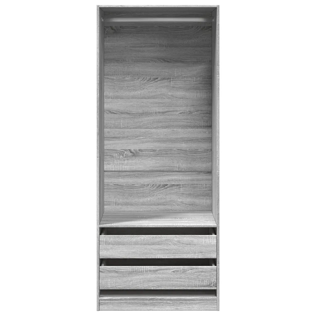 Armadio Grigio Sonoma 80x50x200 cm in Legno Multistrato 3307752