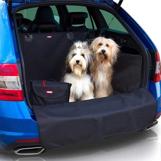 Protezione bagagliaio universale per cani - tappetino impermeabile con protezione lato e paraurti - inclusa tasca a spalla Bagagliaio Protezione Copertura Cani2.0