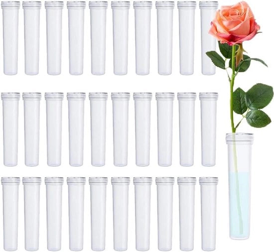 33 set di tubi per fiori riciclabili con doppi - contenitore per acqua per fiori