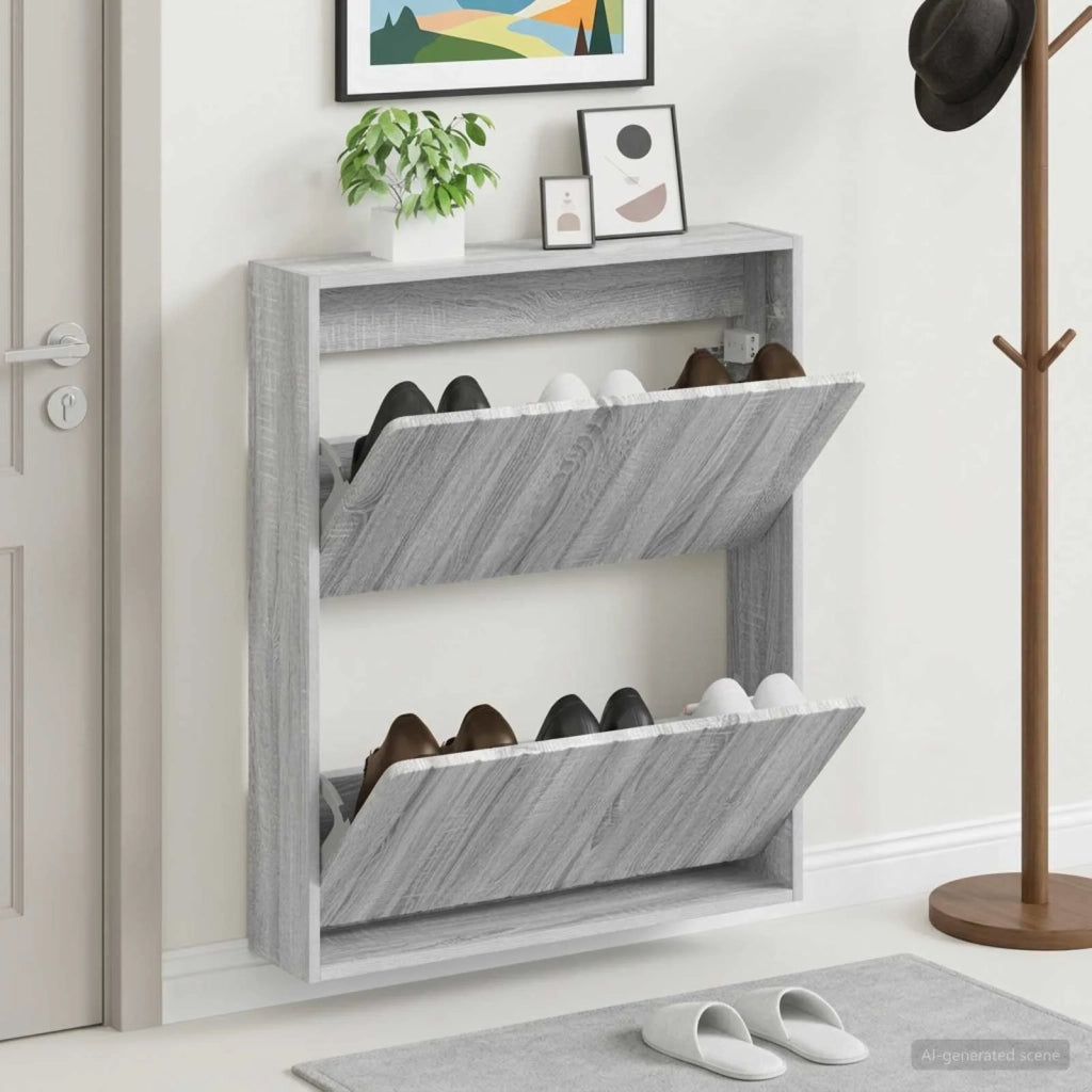 Mobiletto per Scarpe da Muro ZWOLLE 71 x 17 x 86 cm 896421