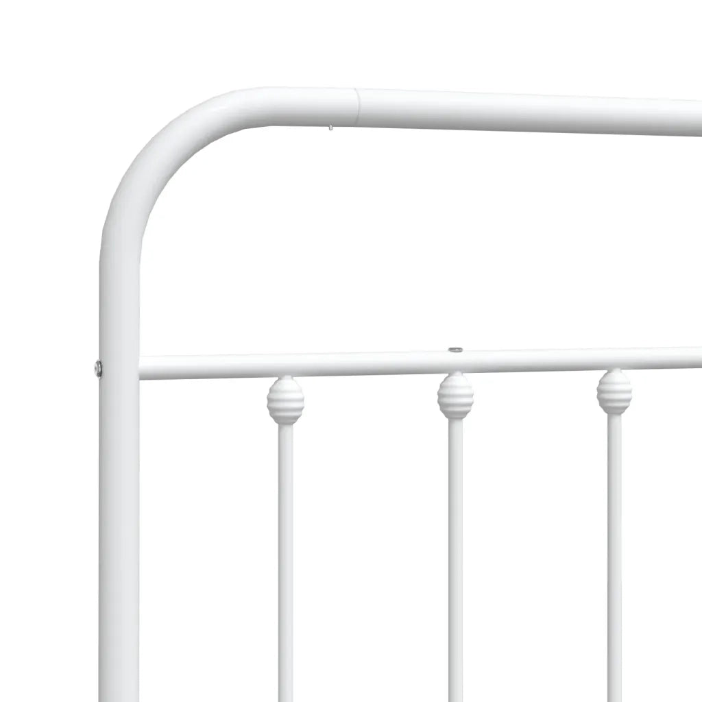 vidaXL Testiera in Metallo Bianco 140 cm