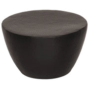 Tavolino da Salotto in Alluminio Martellato Ã˜ 50x30 cm Nero
